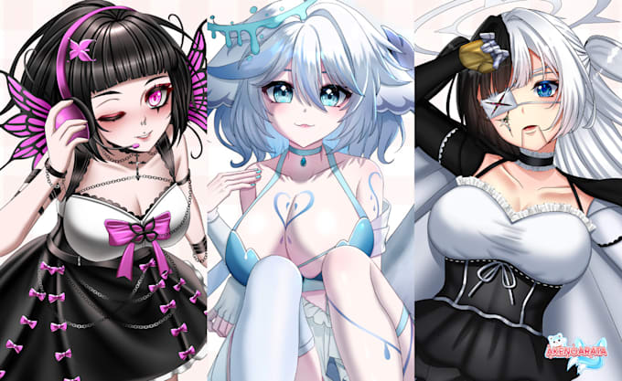 I will draw awesome anime character for oc, fanart, vtuber art, manga illustration