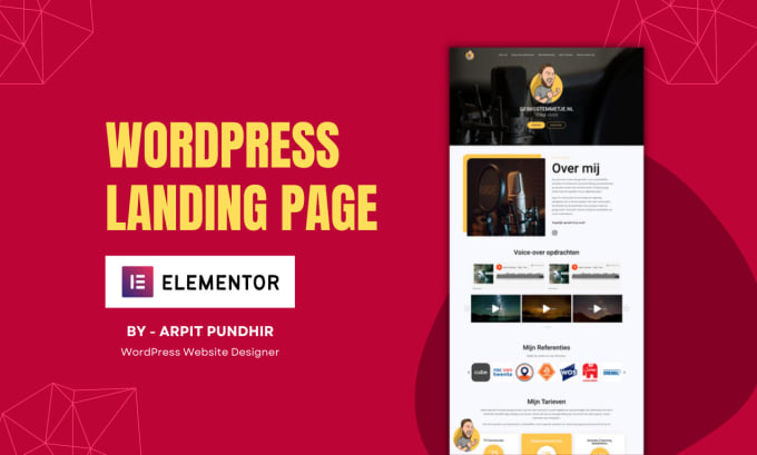 I will design landing page on wordpress using elementor