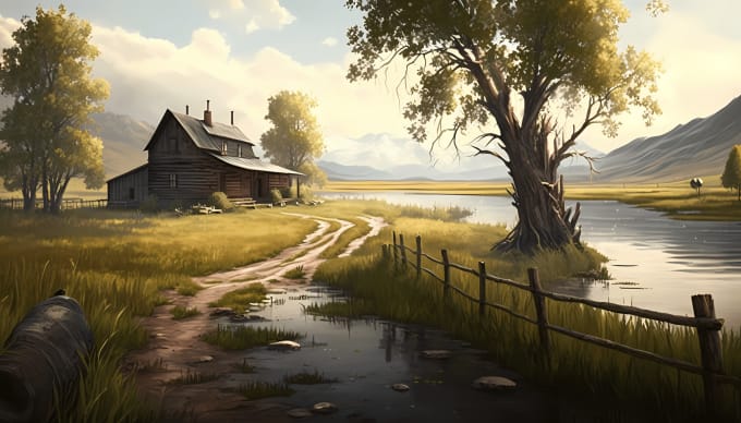 I will create beautiful landscape and background illustrations