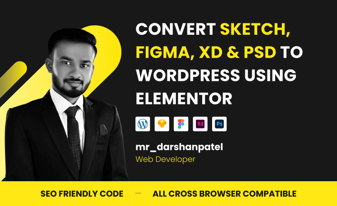 I will convert sketch, PSD, xd, figma to wordpress using elementor or elementor pro
