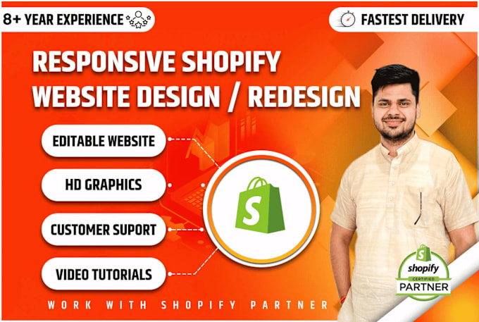 Our agency will create stunning shopify dropshipping store shopify website