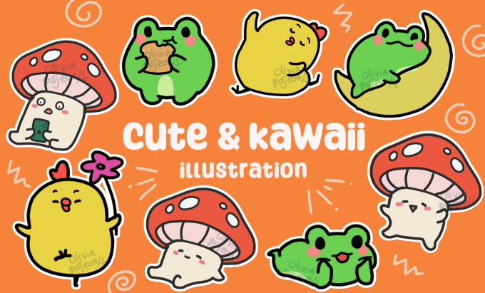 I will draw cute emoticon, stickers, doodle, emoji, character