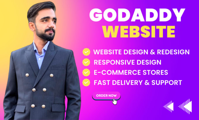 I will design or redesign godaddy website professionally