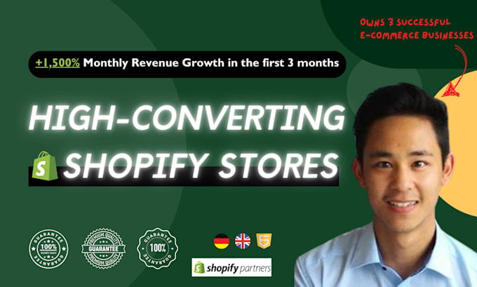 I will build your passive income shopify dropshipping store