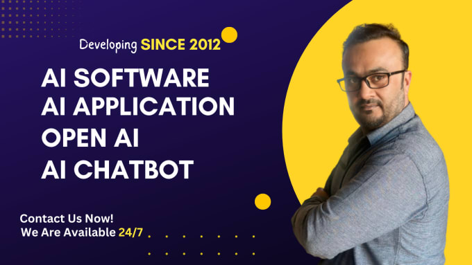 I will create ai chatbot ai application ai software