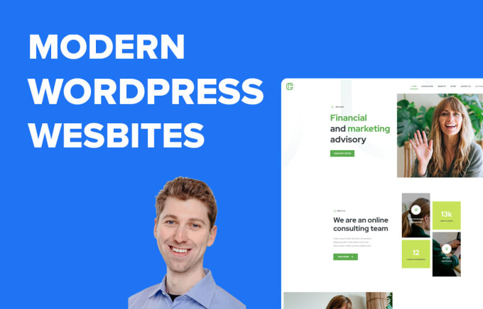 I will design and develop a responsive modern wordpress website for your business