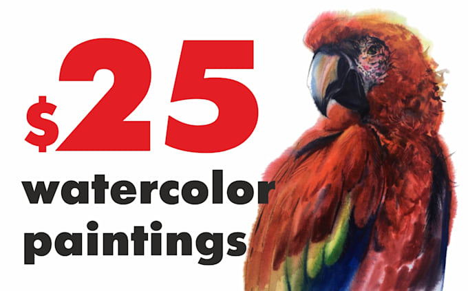 I will create hand painted watercolor illustration