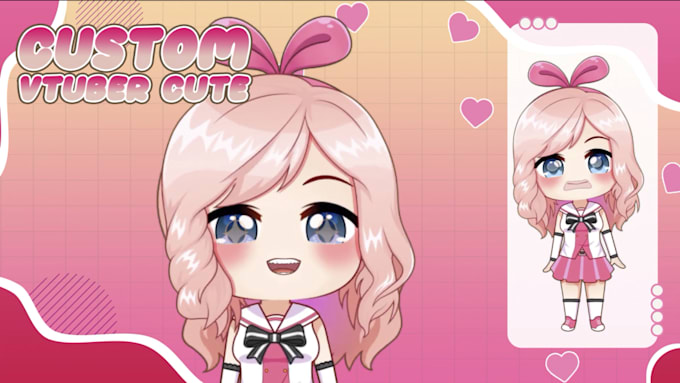 I will draw a chibi live2d vtuber model and rigging for streamer