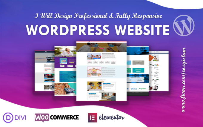 I will design responsive wordpress website by divi theme