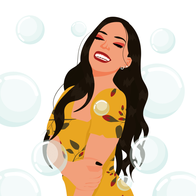 I will create a unique flat vector illustration