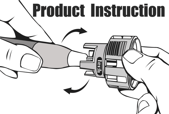 I will draw manual product instructions and line art illustrations