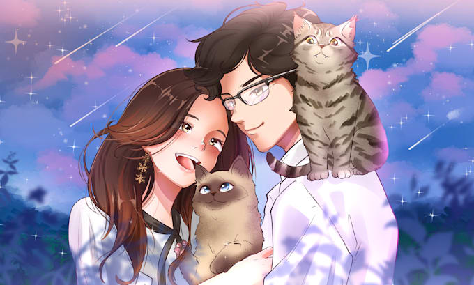 I will draw manga anime fan art, anime pfp, or original character