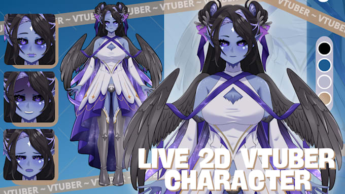 I will draw your anime character avatar model for vtuber and live2d ready to rig