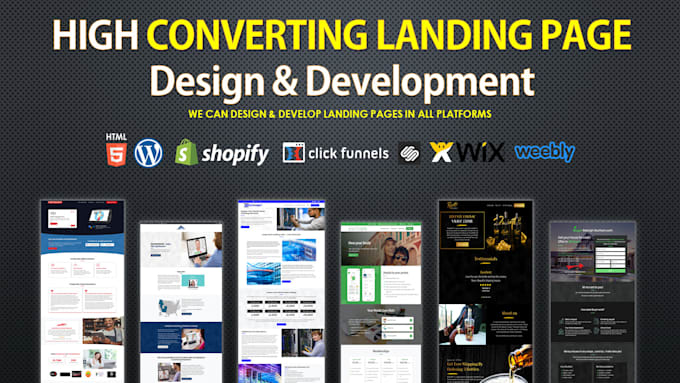 I will create high converting landing page or squeeze page