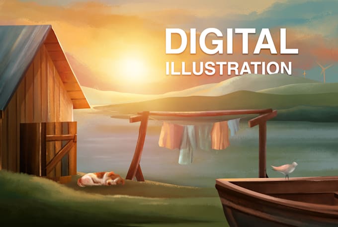 I will draw any digital illustration you want