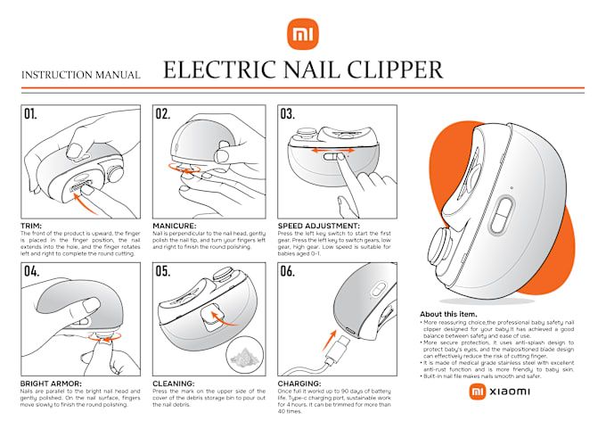 I will make vector line art drawing and instruction manual of your product