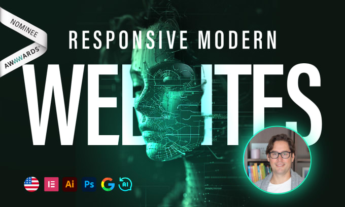 I will web design and build a responsive modern wordpress website