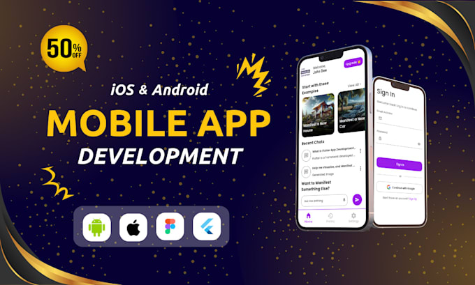 I will do android, ios, mobile app development as flutter developer