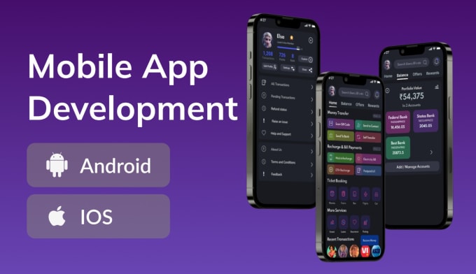 I will create mobile app development ios app development android app