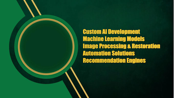 I will build ai applications to optimize your solutions