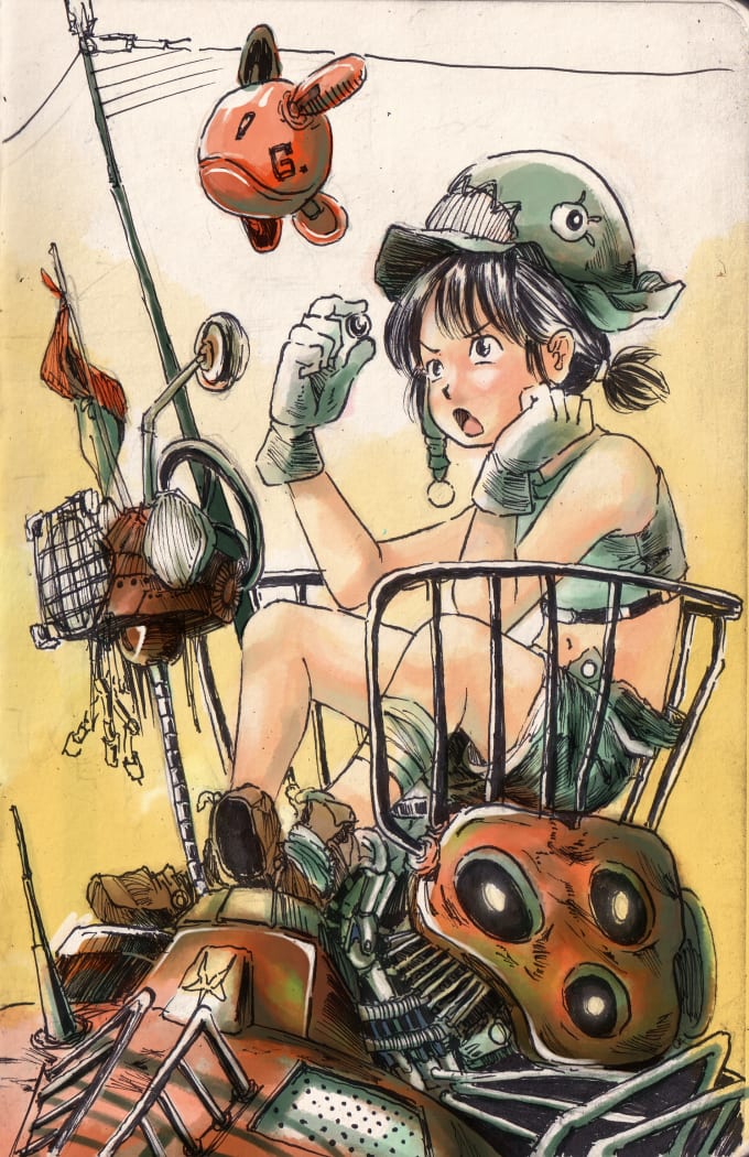 I will draw manga style illustration, artwork for you