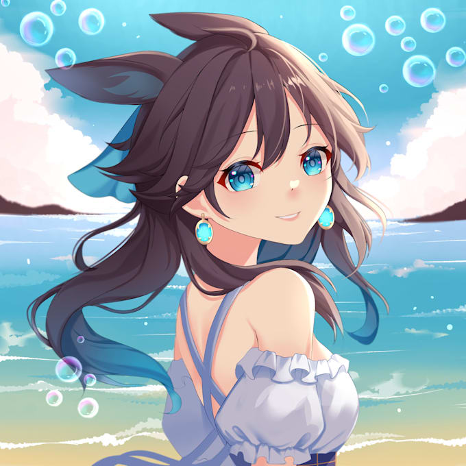 I will draw anime character art illustration, fanart, original character and vtuber