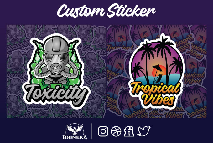 I will make awesome custom sticker designs