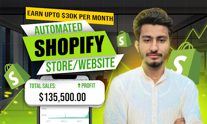I will build an automated dropshipping shopify store,shopify automation,shopify website