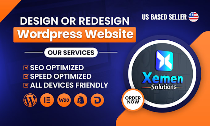 I will create responsive wordpress website design, blog or website development