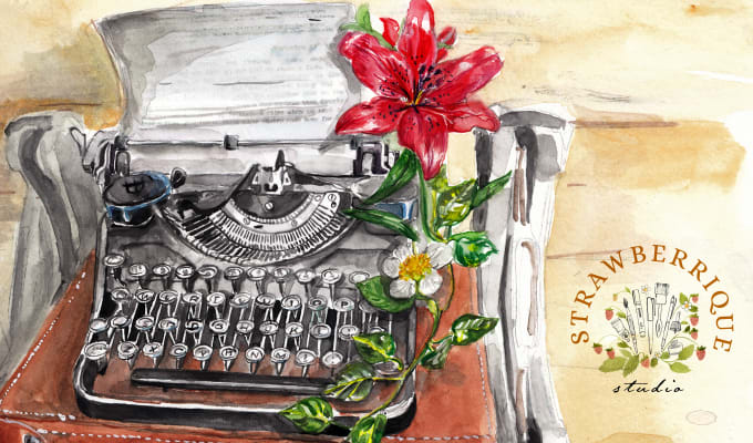 I will hand paint a watercolor illustration for you in my style