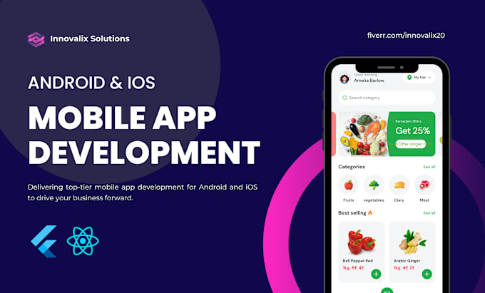 I will build flutter mobile app development ios app development android app creation
