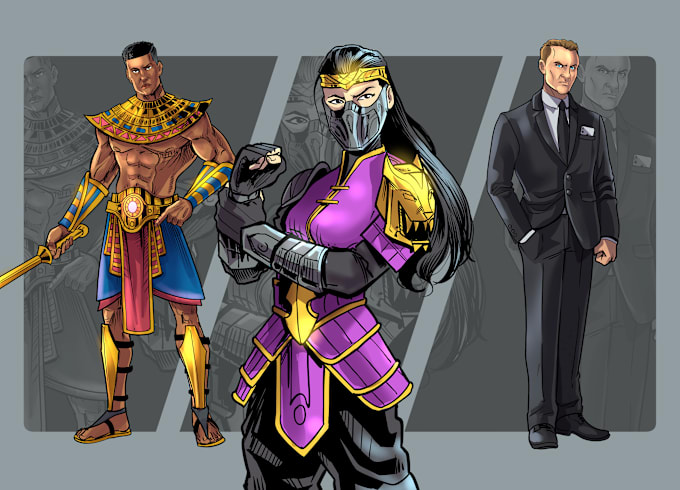 I will design and make an illustration of your comic character