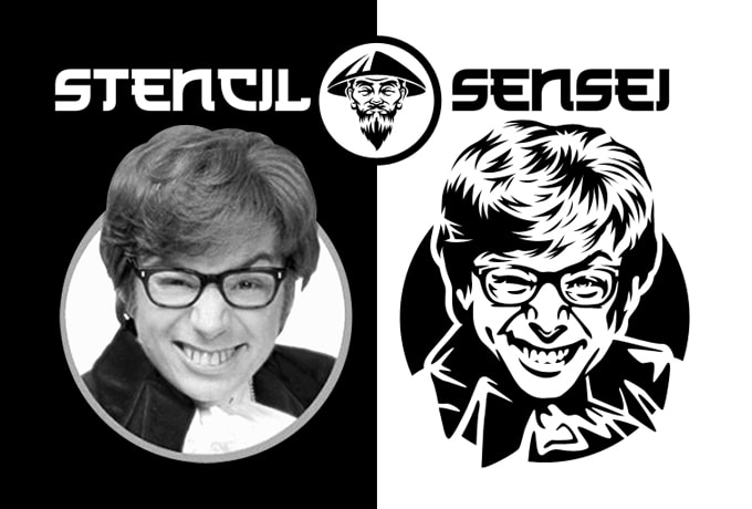 I will turn your photo into a clean stencil design