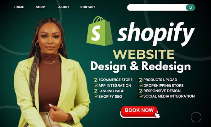 I will shopify website design shopify website redesign shopify redesign shopify store