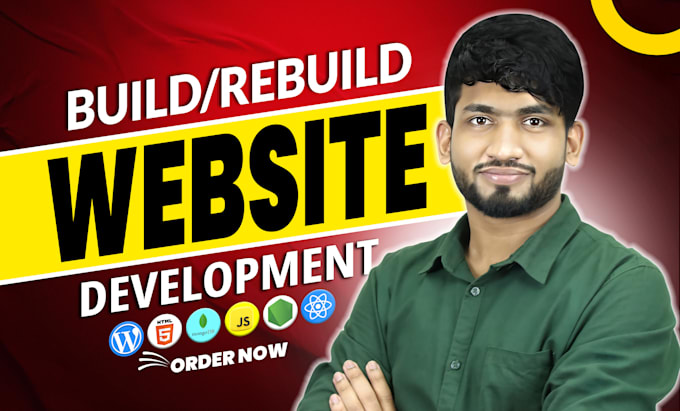 I will build website development, business website design or custom website development