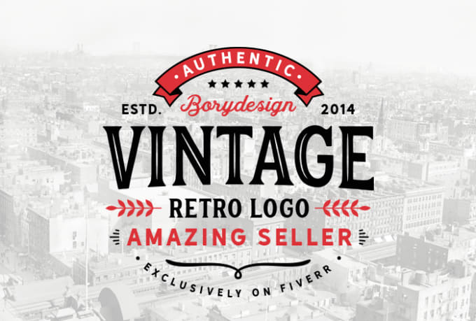 I will design a retro vintage logo