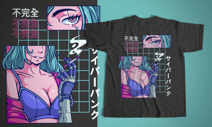 I will create unique anime illustration for your merch or brand