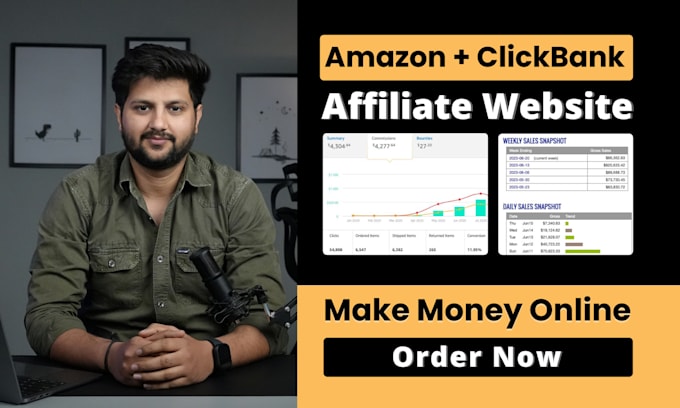 I will create autopilot amazon affiliate website store with clickbank and autoblog