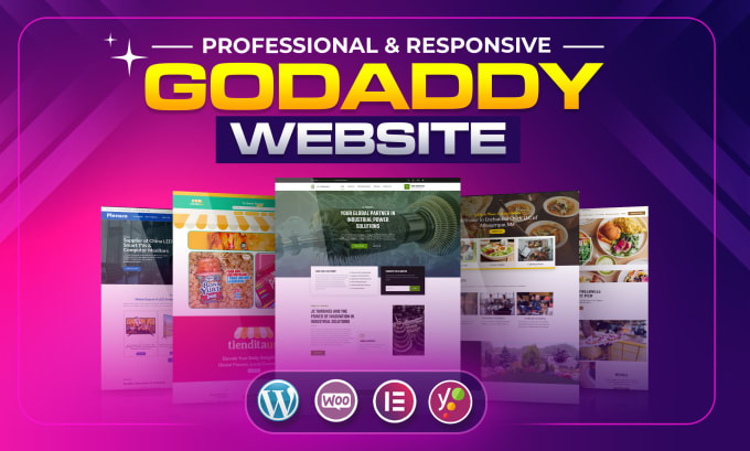 I will develop professional and responsive godaddy website design