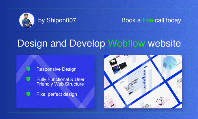 I will design a stunning website using webflow