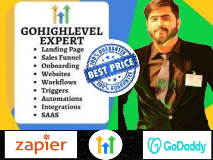 I will be your gohighlevel landing page gohighlevel funnel gohighlevel expert ghl