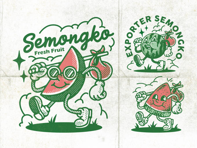 I will create a vintage mascot design in a retro cartoon style