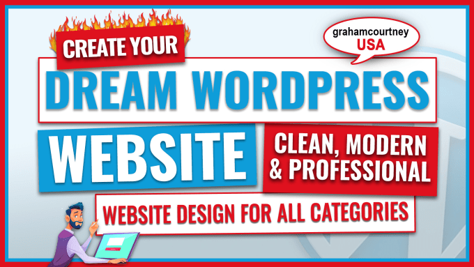 I will create wordpress website design,build website in 1day
