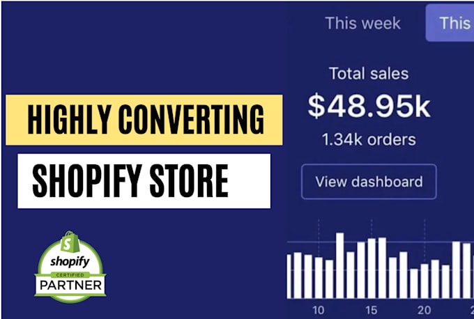 I will build shopify dropshipping store, shopify website design