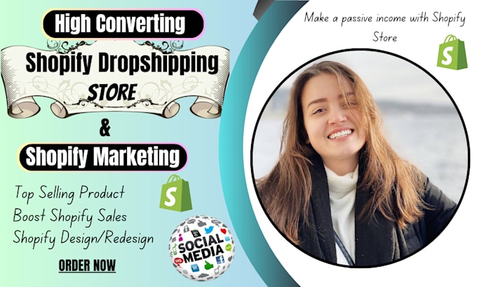 I will build shopify store, shopify dropshipping store, shopify website design