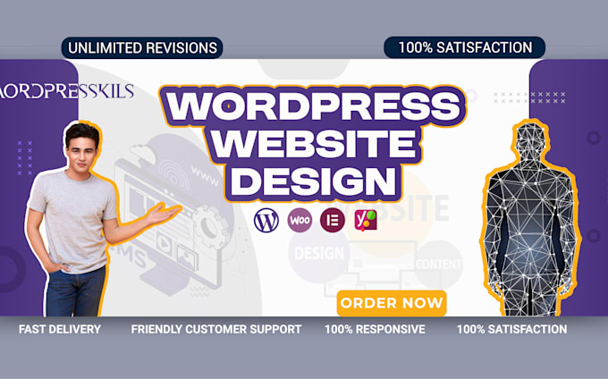 I will design and develop responsive wordpress website design