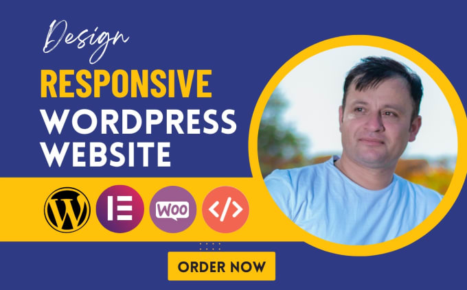 I will build a custom responsive wordpress website design
