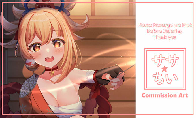 I will make anime art and manga illustration in a very cute style