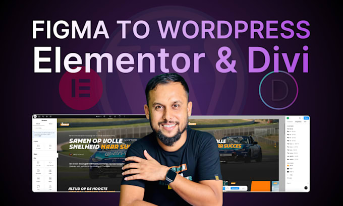 I will convert from figma to wordpress website with elementor pro and divi theme