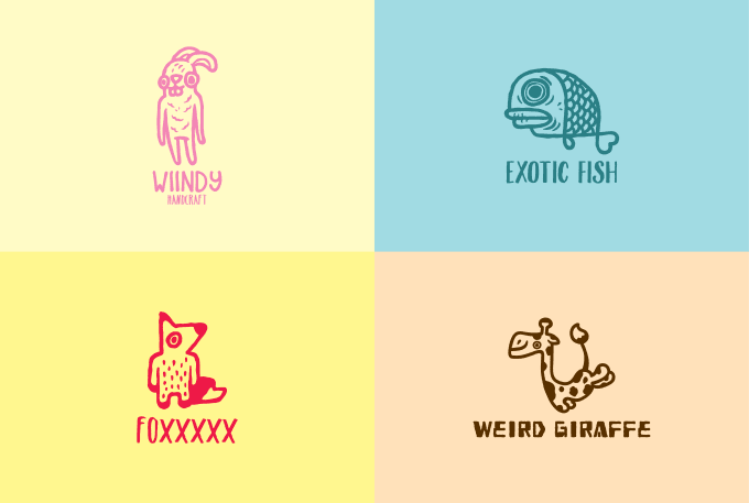 I will design a fun and whimsical hand drawn logo